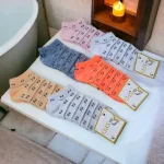 بسته ۶ عددی جوراب مچی زنانه شیشه ای فندی