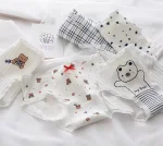 شورت عروسکی زنانه نخ پنبه طرح خرس و ستاره