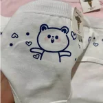 شورت عروسکی نخ پنبه طرح خرس و قلب